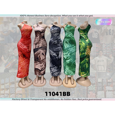 11041 Stable Supply New Trend Summer Midi Dress Stylish Dresses