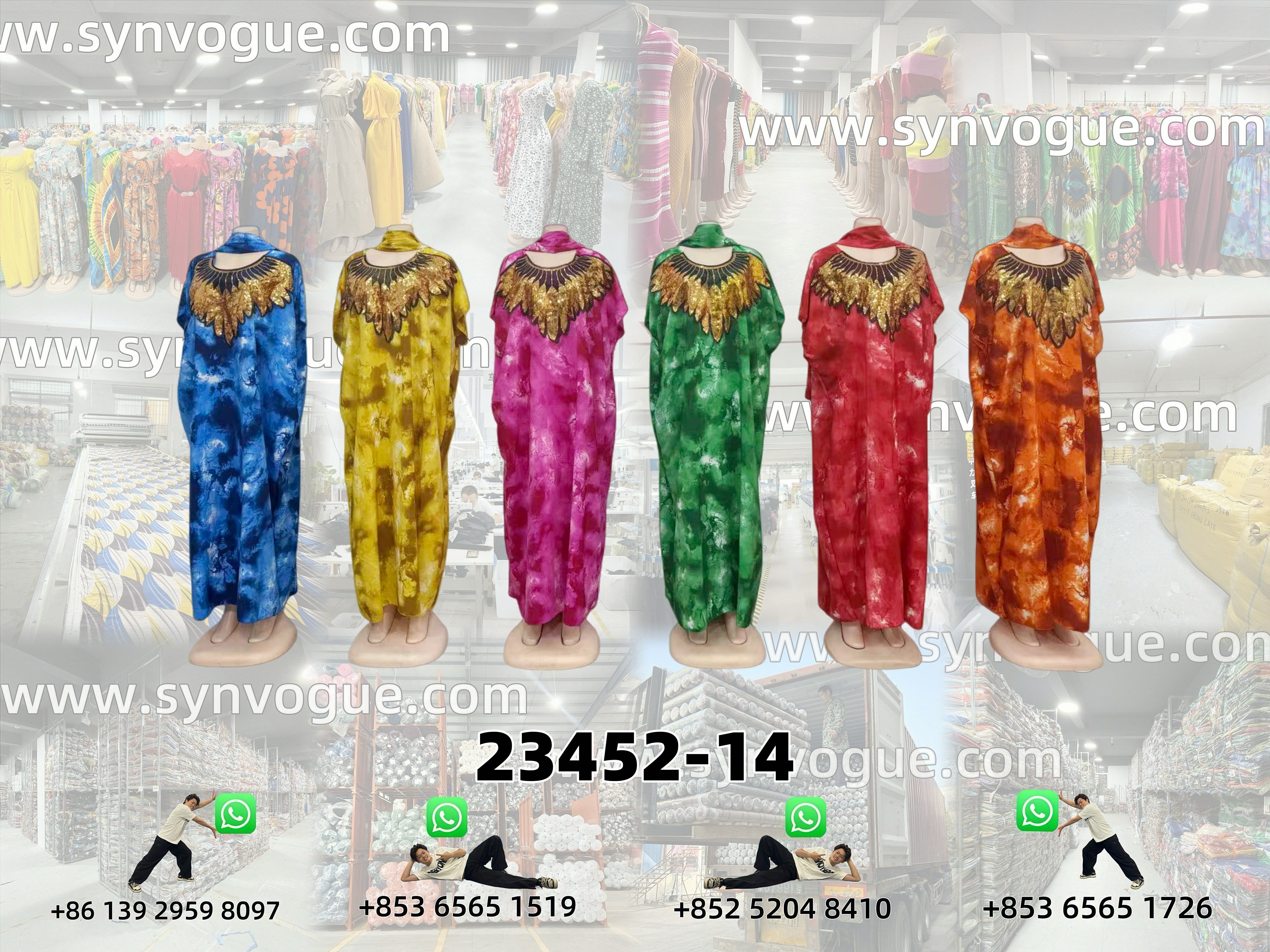 Wholesale Ready | MOQ: 12pcs PN:23452-14 Boubou Dresses