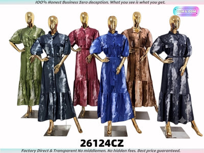 26124 Usine Source Abaya Imprimée Meilleur Rapport Qualité-Prix