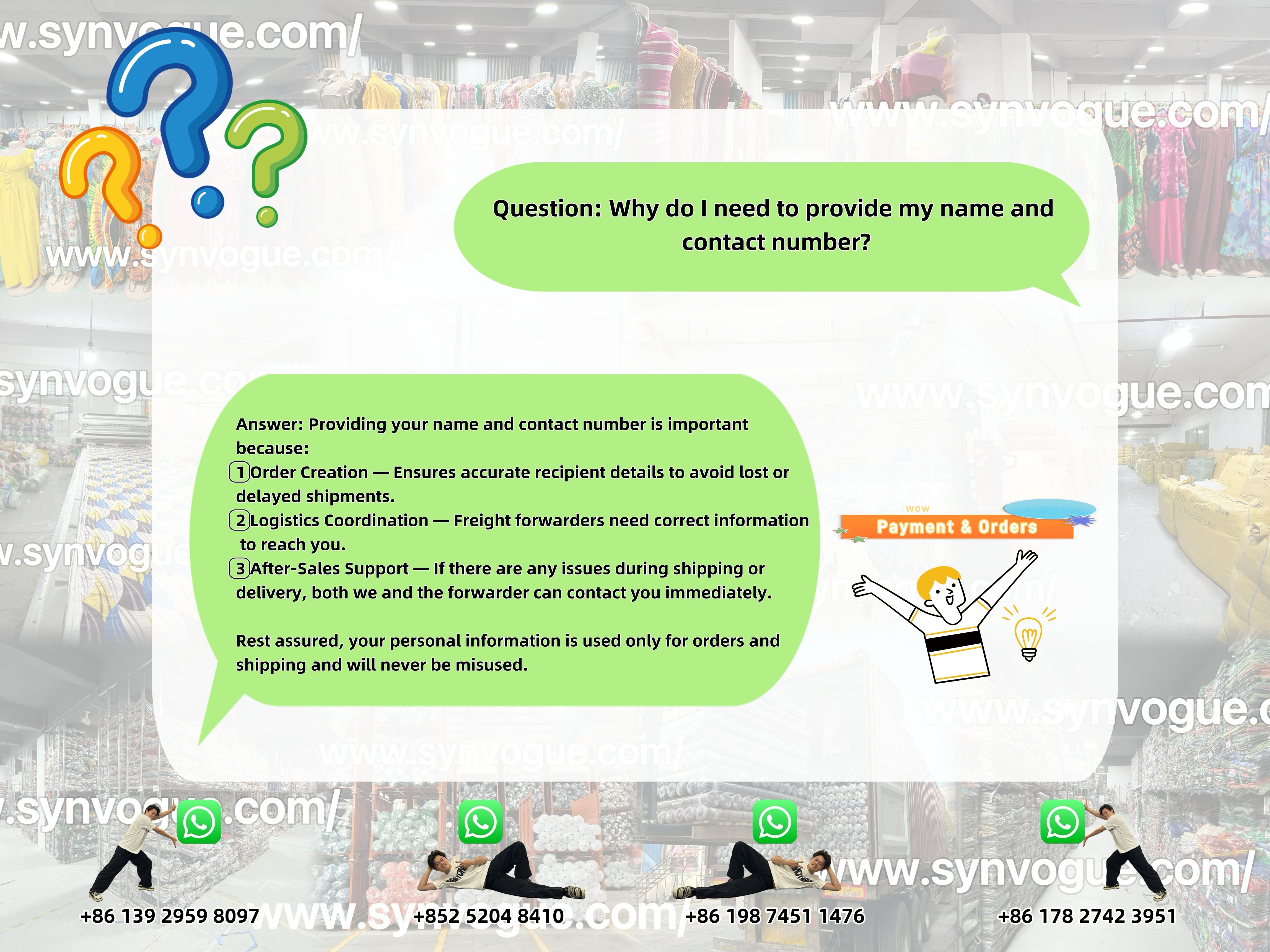 📲  Why do I need to provide my name and contact number?