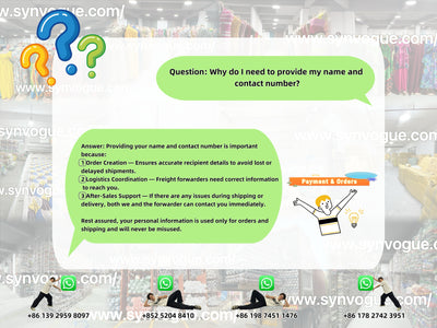 📲  Why do I need to provide my name and contact number?