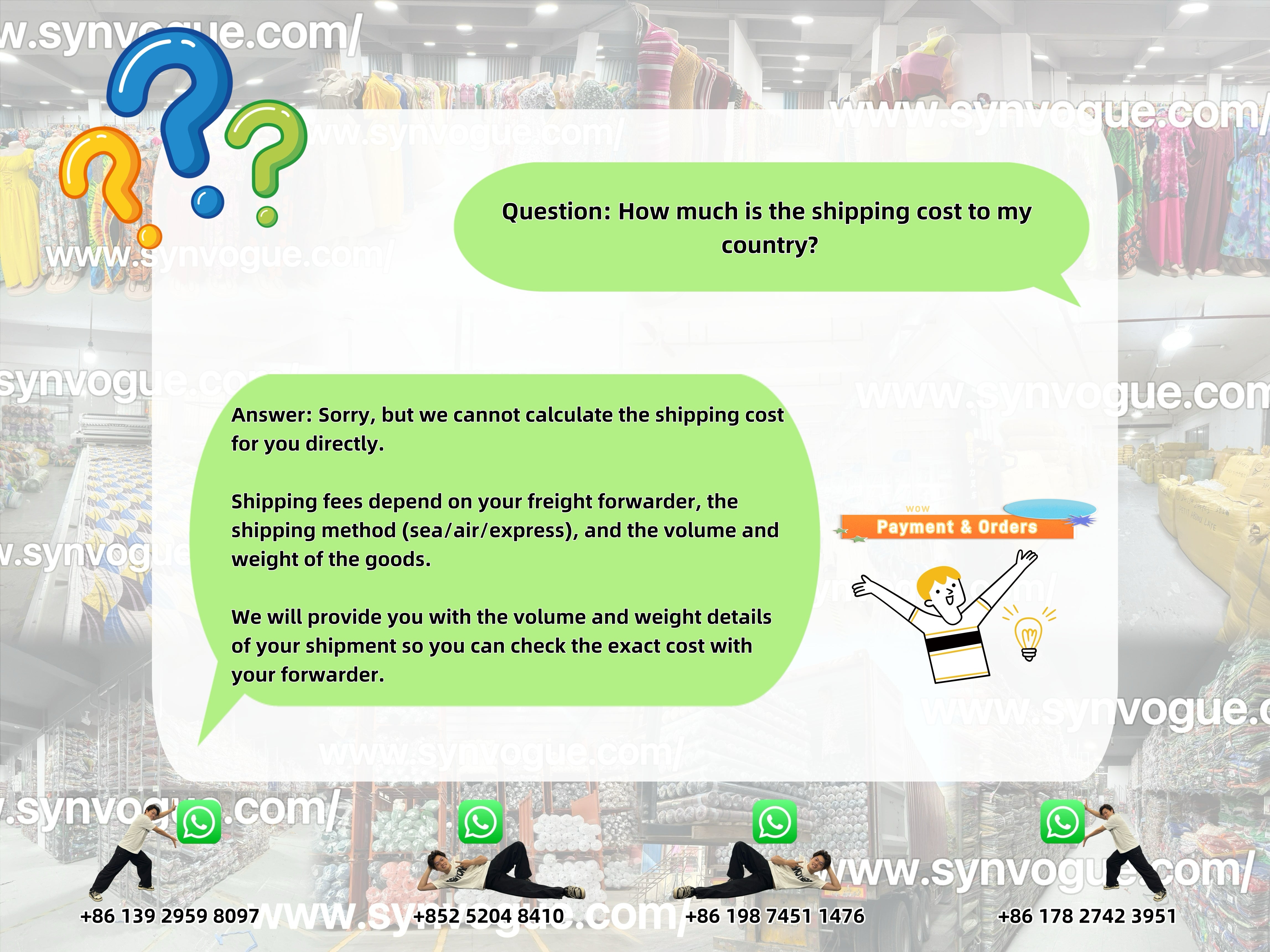 ✅ How much is the shipping cost to my country?