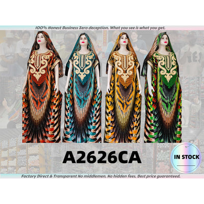 A2026 Bulk Order Transparent Pricing African Kaftan Muslim Robes