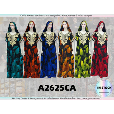 A2625 Traditional African Style Dress with Headscarf Muslim Robes