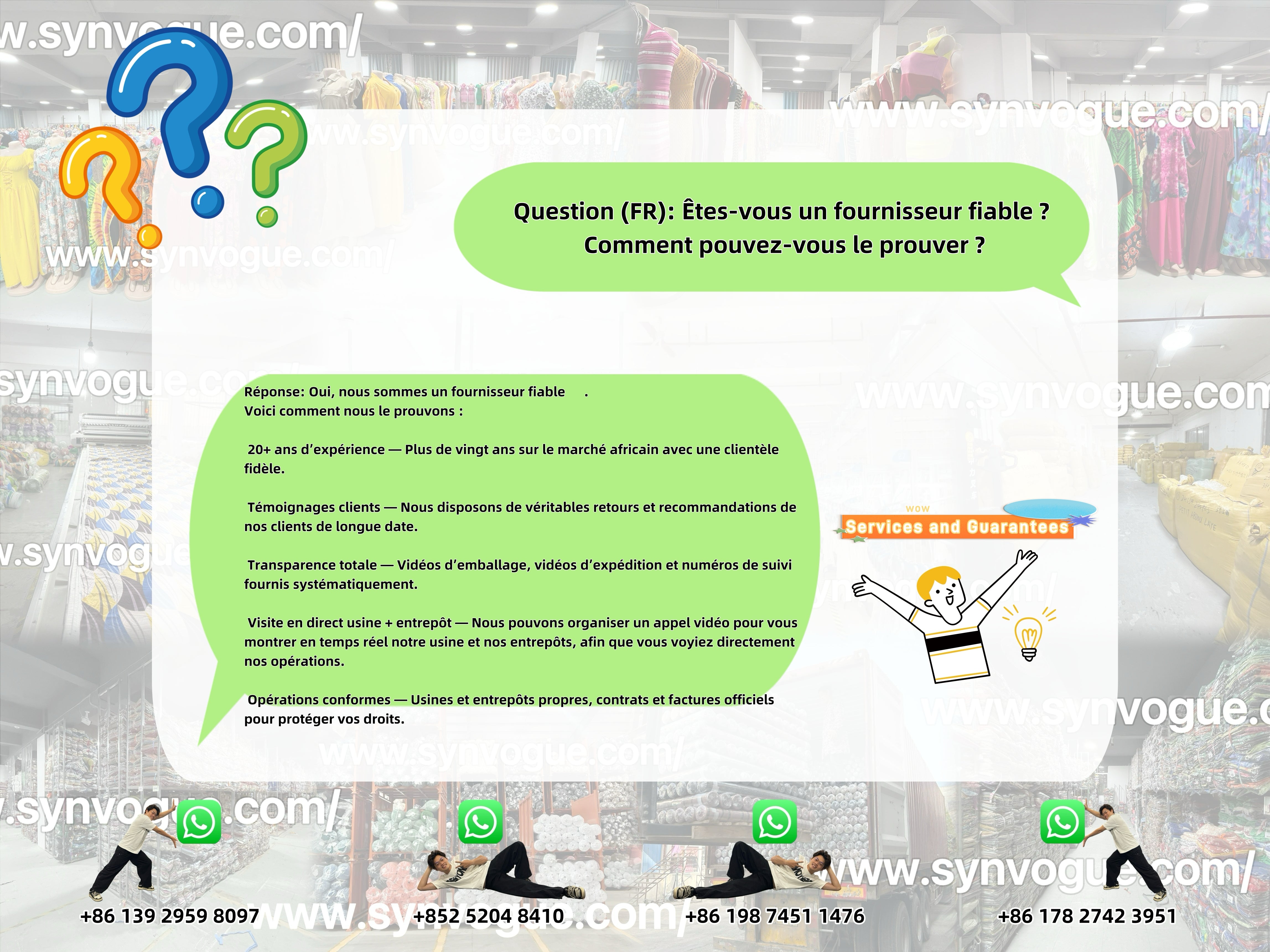 🧑🏾‍💻  Are you a reliable supplier? How can you prove it?