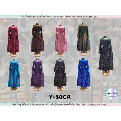 Y-30 Traditional Sparkle Print African Kaftan Muslim Robes