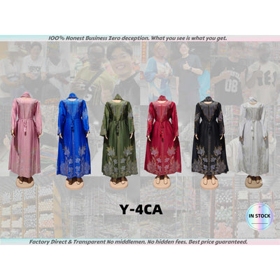 Y-4  Glitter Pattern Long Sleeve Muslim Robe Muslim Robes